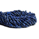 Lapis Lazuli Hand Cut Plain Round Beads 12 inch 75 pieces - The Bead Traders