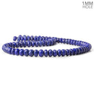 Lapis Lazuli large hole faceted rondelles 18 inch 86 beads 8mm - 9mm - The Bead Traders