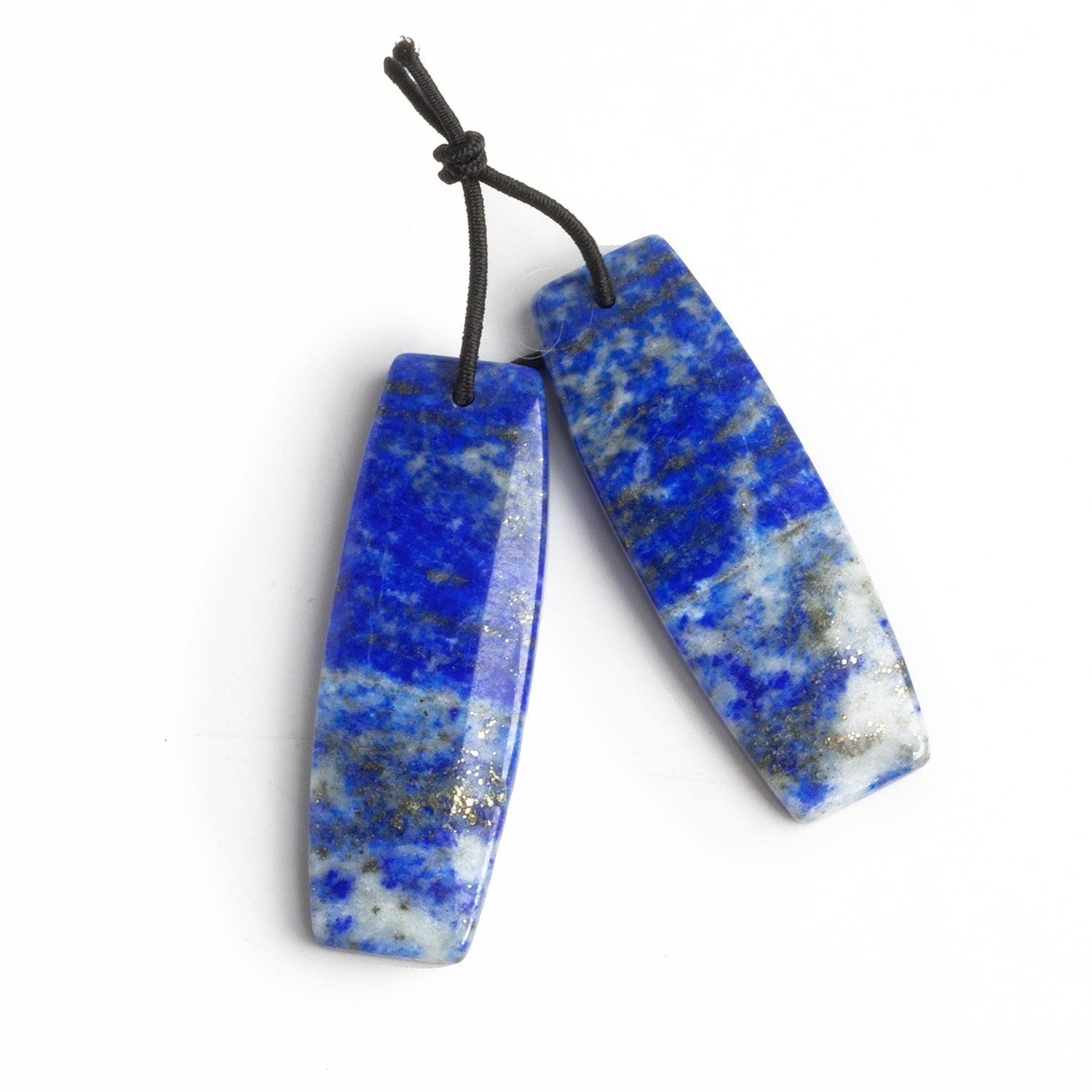 Lapis Lazuli Matched Rectangle Pendants Set of 2 - The Bead Traders