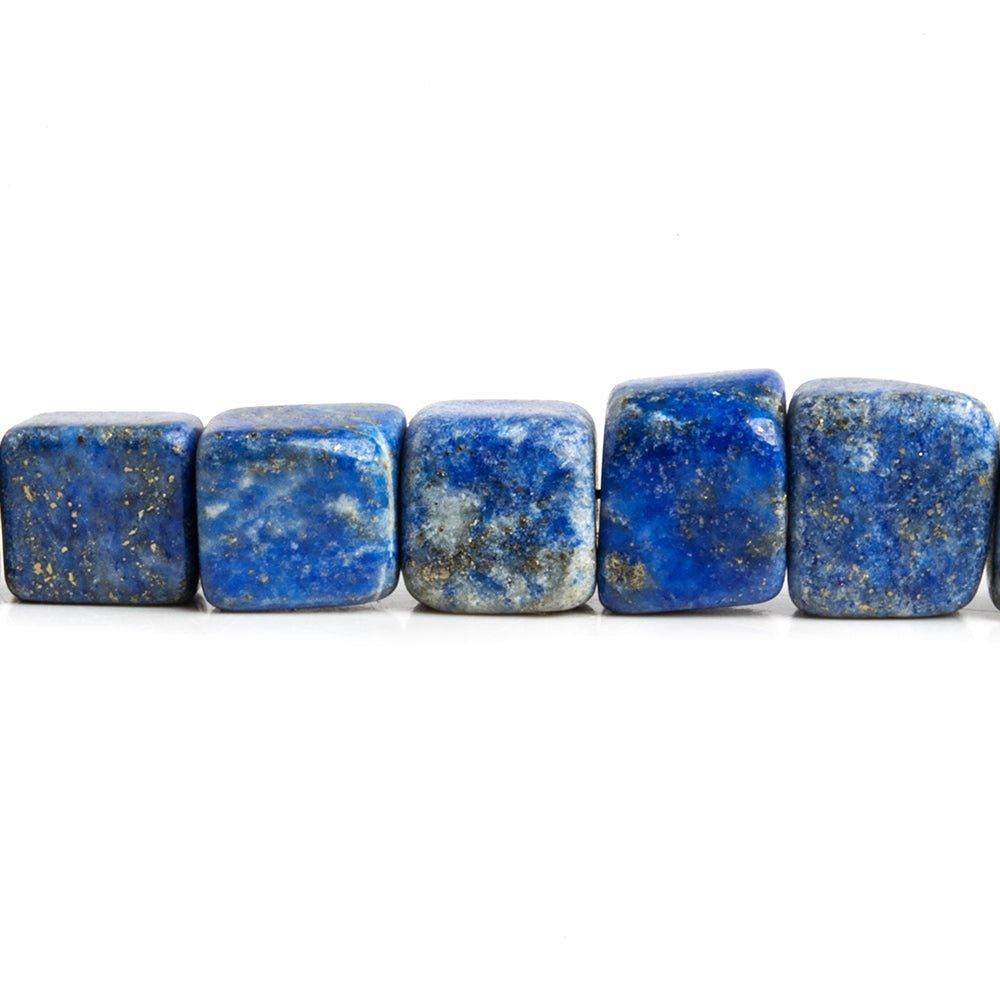 Lapis Lazuli Plain Cube Beads 16 inch 55 pieces - The Bead Traders