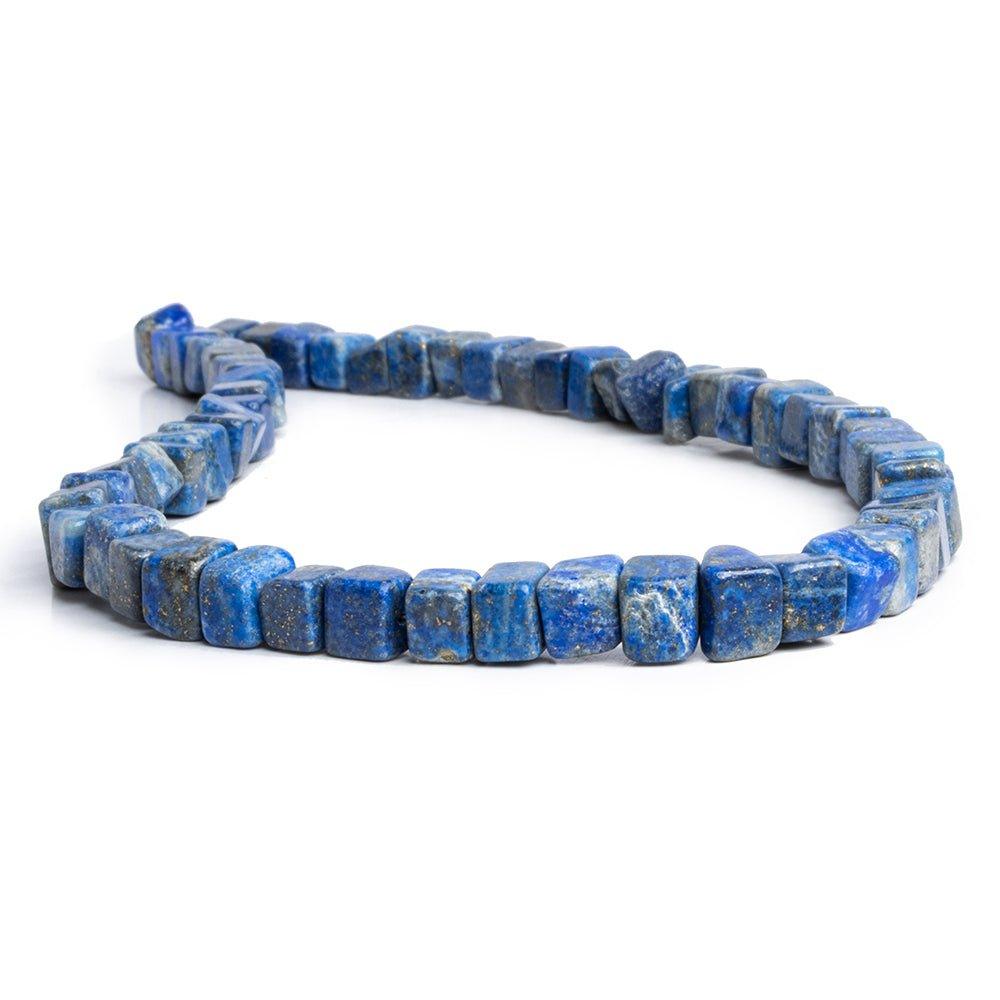 Lapis Lazuli Plain Cube Beads 16 inch 60 pieces - The Bead Traders