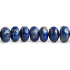 Lapis Lazuli Plain Rondelle Beads 8 inch 33 pieces - The Bead Traders