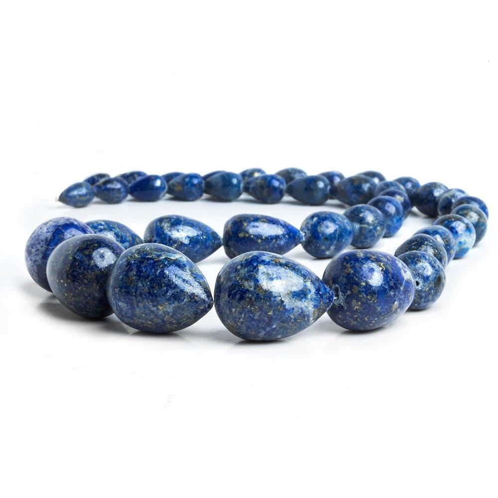 Lapis Lazuli Plain Teardrop Beads 18 inch 35 pieces - The Bead Traders