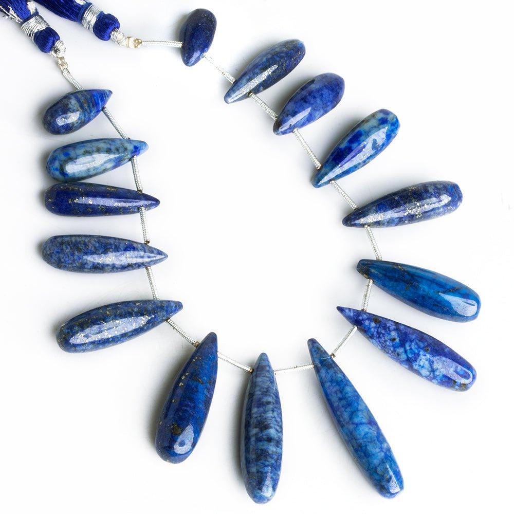 Lapis Lazuli Plain Teardrop Beads 7 inch 14 pieces - The Bead Traders