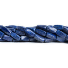 Lapis Lazuli Twist Tube Beads 13 inch 27 pieces - The Bead Traders