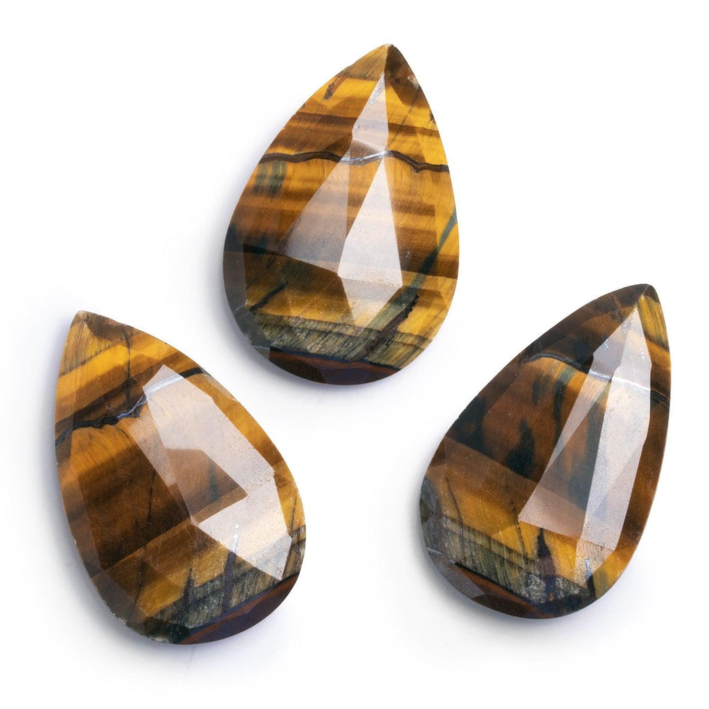 Large Tiger's Eye Pear Focal Bead 1 Piece - The Bead Traders