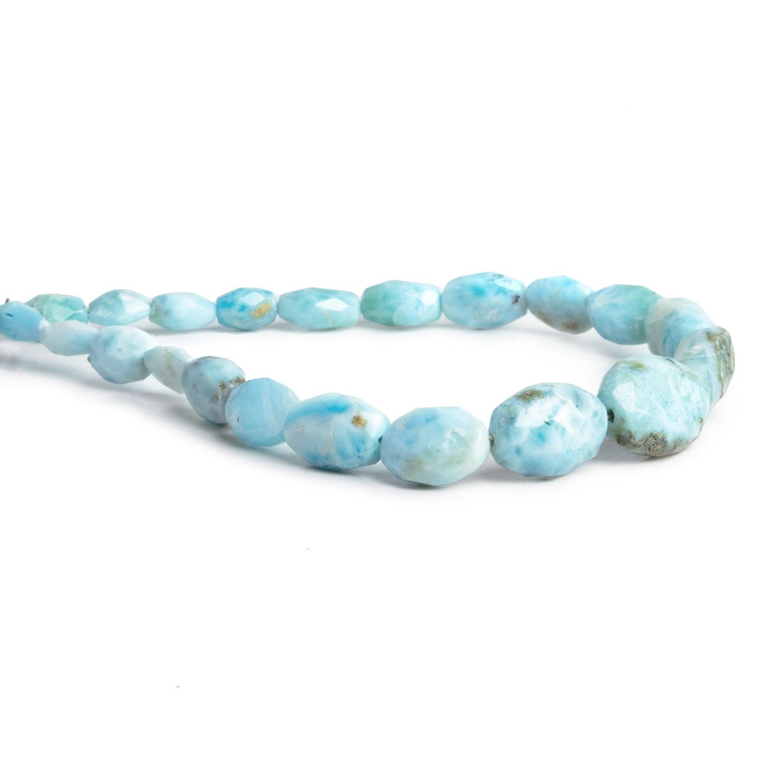 Larimar Faceted Ovals 8 inch 21 beads - The Bead Traders