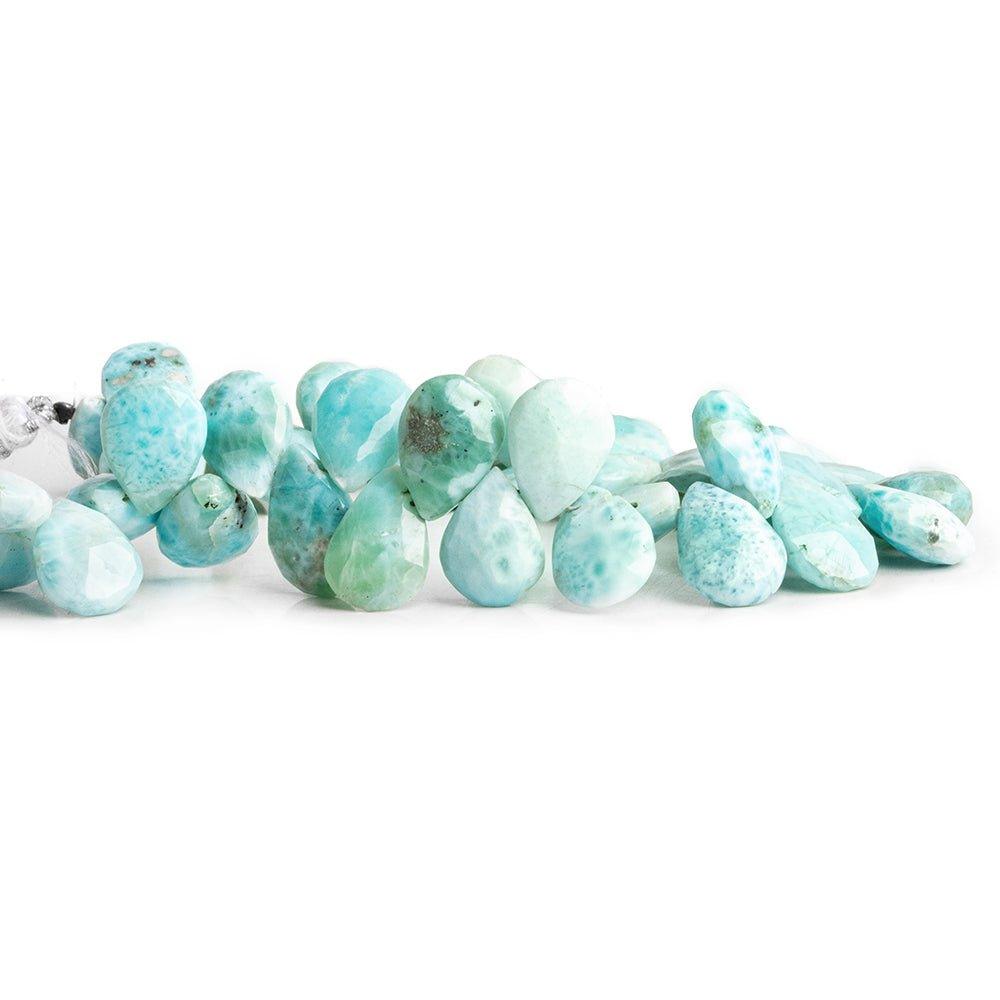 Larimar Faceted Pear Beads 8 inch 45 pieces - The Bead Traders