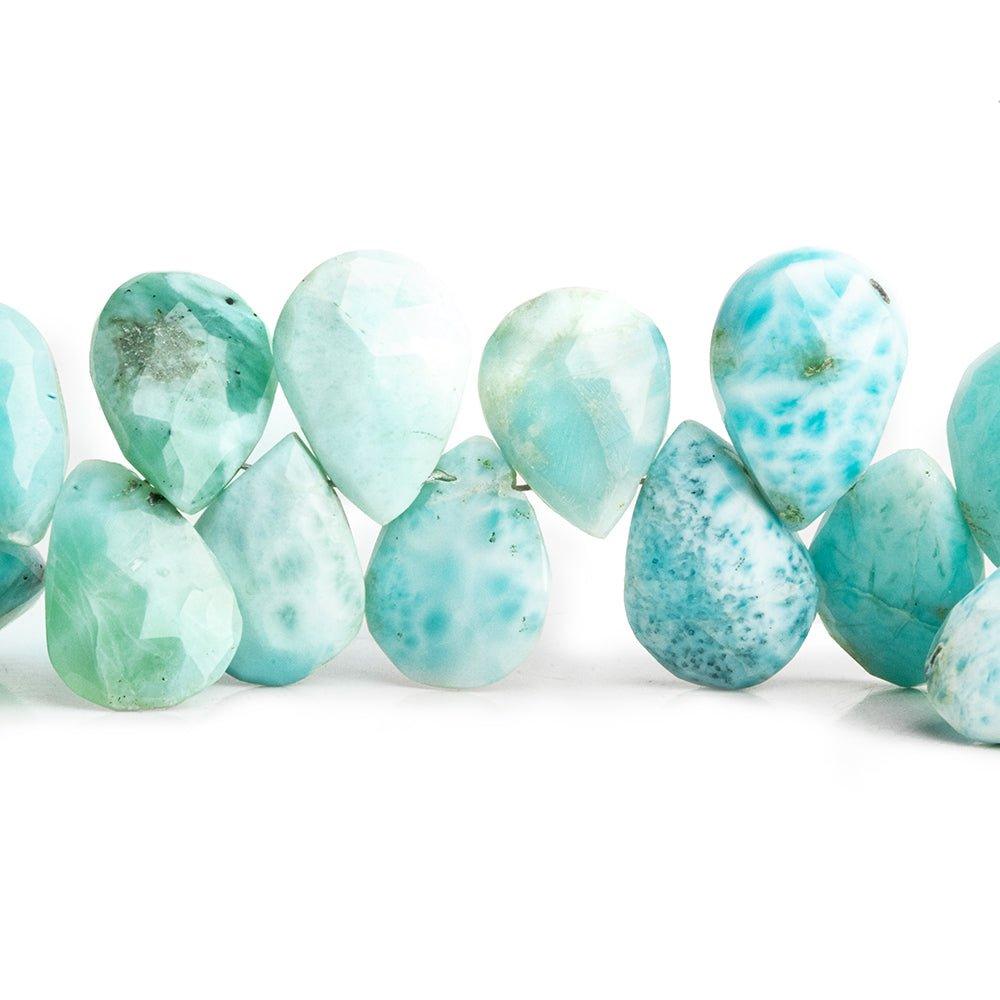 Larimar Faceted Pear Beads 8 inch 45 pieces - The Bead Traders