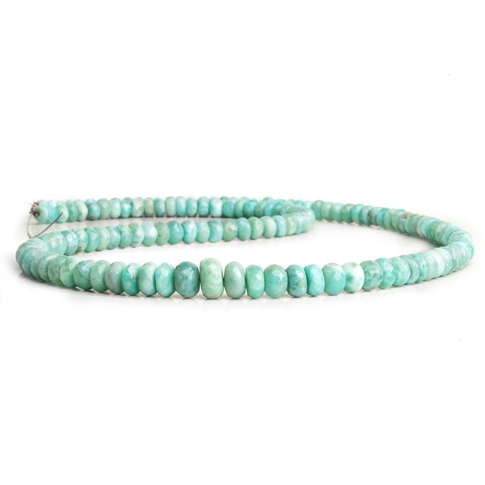 Larimar Faceted Rondelle Beads 18 inch 140 pieces - The Bead Traders