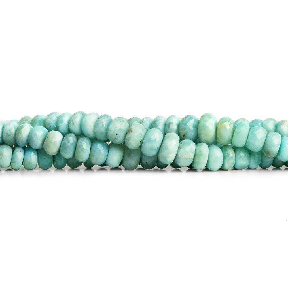Larimar Faceted Rondelle Beads 18 inch 140 pieces - The Bead Traders