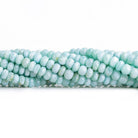 Larimar Faceted Rondelle Beads 18 inch 145 pieces - The Bead Traders