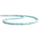 Larimar Faceted Rondelle Beads 18 inch 145 pieces - The Bead Traders