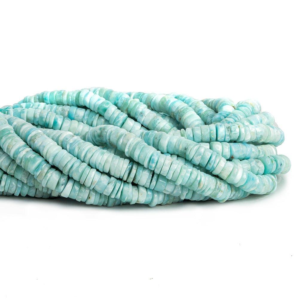 Larimar Plain Heishi Beads 16 inch 200 pieces - The Bead Traders