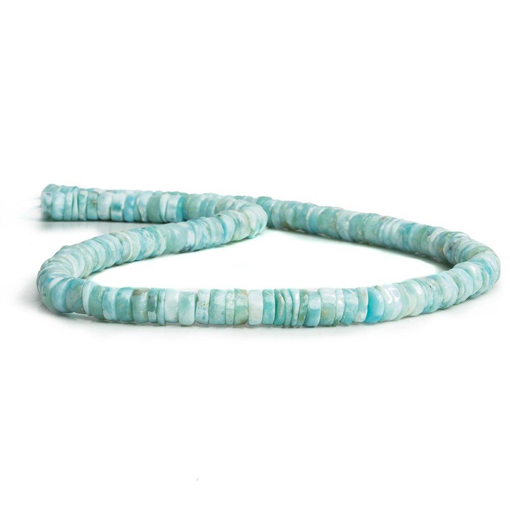 Larimar Plain Heishi Beads 16 inch 200 pieces - The Bead Traders