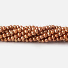 Latte Brown Off Round Freshwater Pearls 96 pieces 4x3mm average - The Bead Traders
