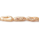 Latte Straight Drill Biwa Freshwater Pearl 14 inch 24 pieces 6x15mm - The Bead Traders