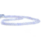 Lavender Chalcedony Hand Cut Faceted Rondelle Beads 12 inch 90 pieces - The Bead Traders
