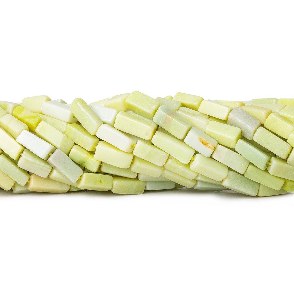 Lemon Chrysoprase Plain Rectangle Beads 13 inch 37 pieces - The Bead Traders
