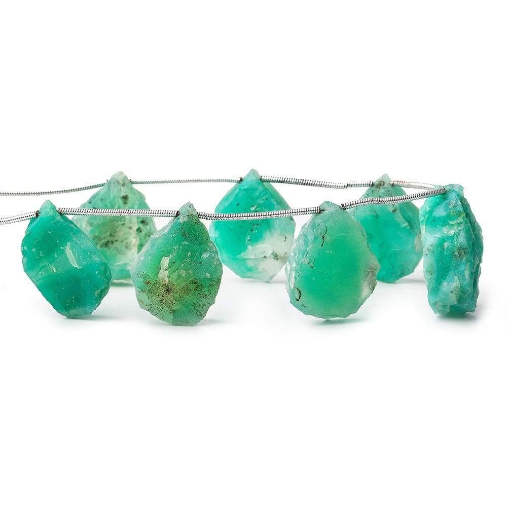 Lemon Lime Agate Beads Tumbled Hammer Faceted Pear - The Bead Traders