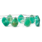 Lemon Lime Agate Beads Tumbled Hammer Faceted Pear - The Bead Traders
