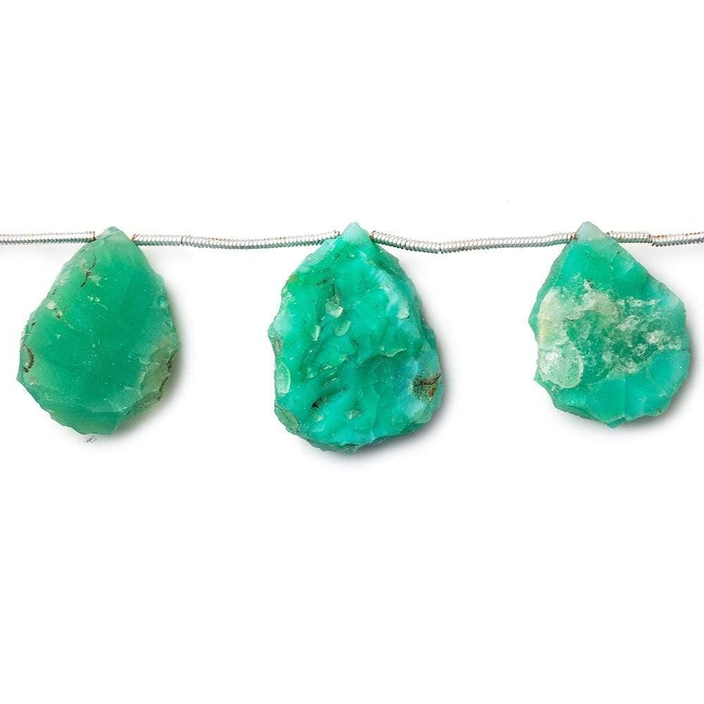 Lemon Lime Agate Beads Tumbled Hammer Faceted Pear - The Bead Traders