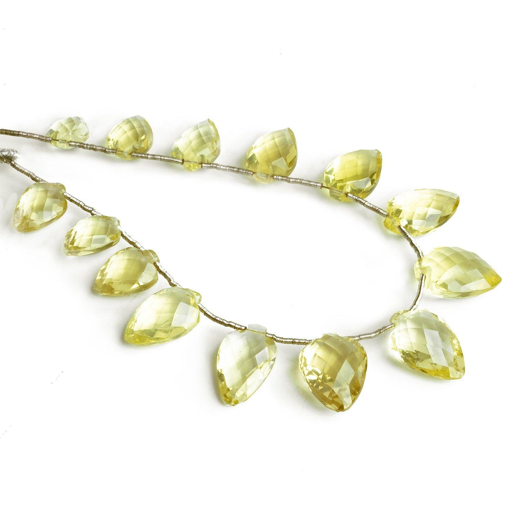 Lemon Quartz Faceted Arrows 7 inch 14 beads - The Bead Traders
