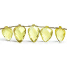 Lemon Quartz Faceted Arrows 7 inch 14 beads - The Bead Traders