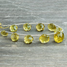 Lemon Quartz Faceted Flower 7 inch 10 beads - The Bead Traders