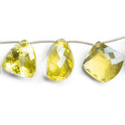 Lemon Quartz Faceted Freeshape Beads 9 inch 14 pieces - The Bead Traders