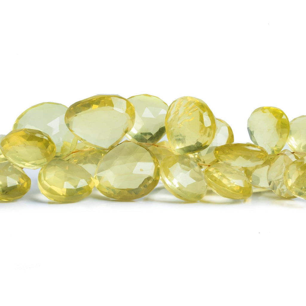 Lemon Quartz Faceted Heart Beads 8 inch 40 pieces - The Bead Traders