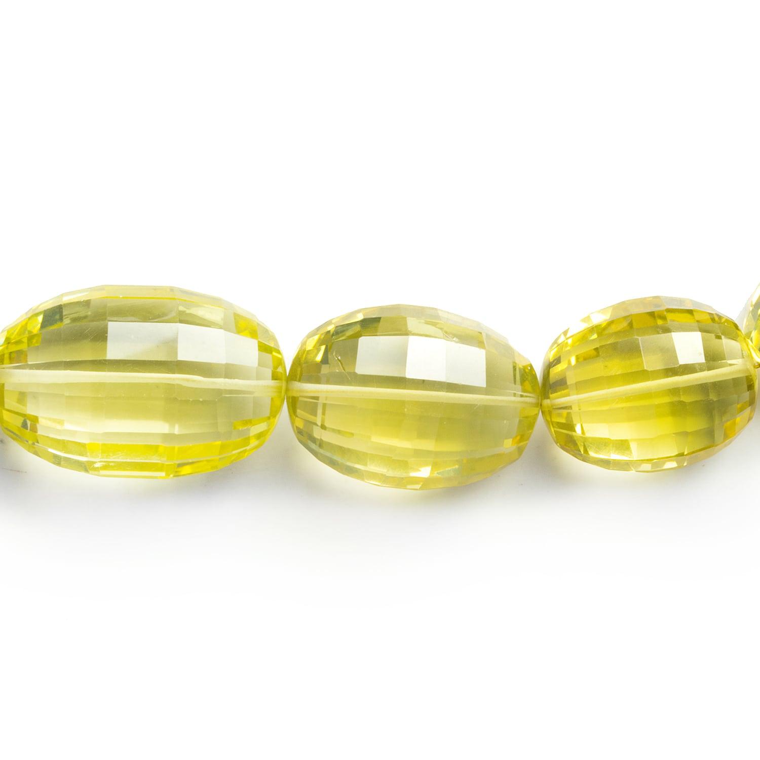 Lemon Quartz Faceted Ovals 18 inch 23 beads - The Bead Traders