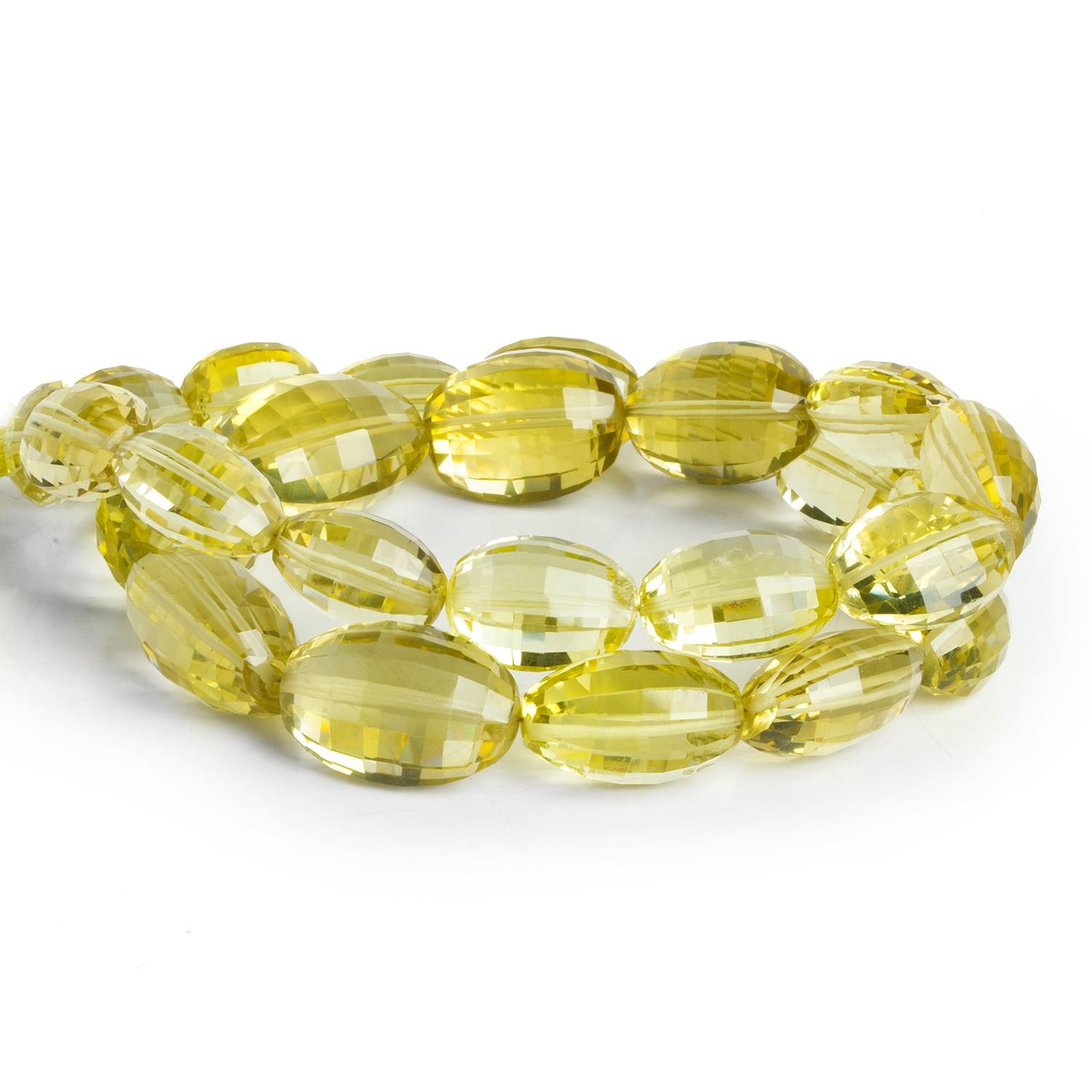 Lemon Quartz Faceted Ovals 18 inch 23 beads - The Bead Traders