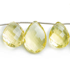 Lemon Quartz Faceted Pear Beads 8 inch 13 pieces - The Bead Traders