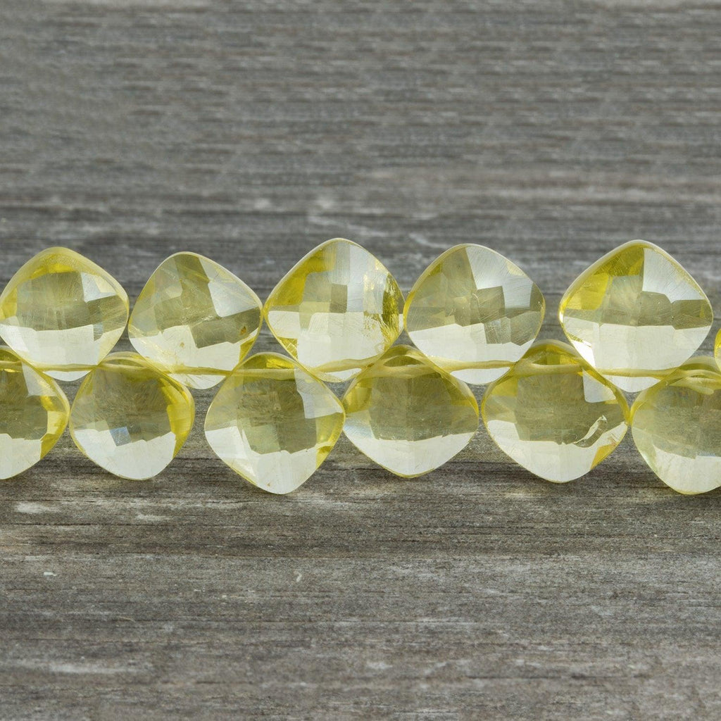 Lemon Quartz Faceted Pillows 8 inch 35 beads - The Bead Traders