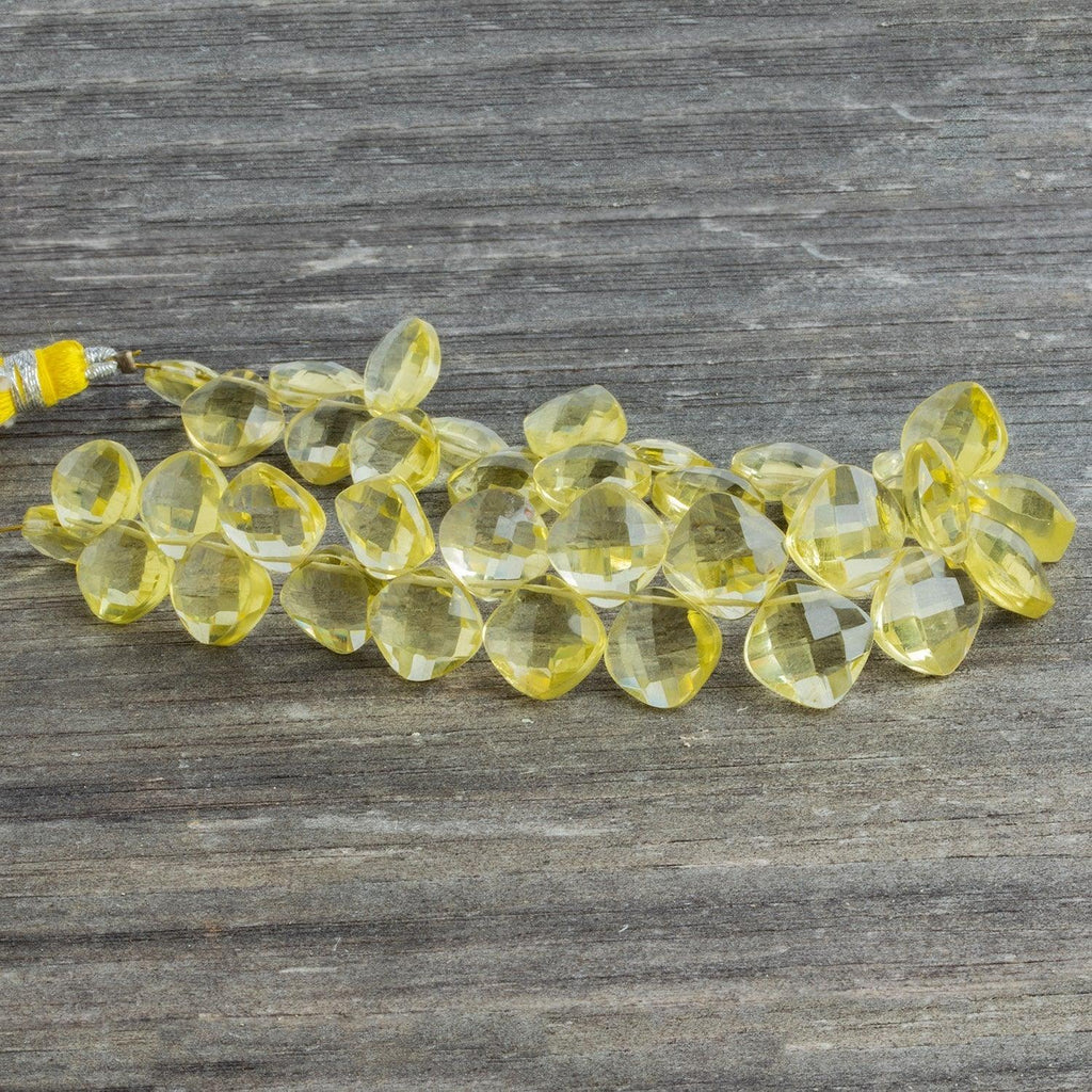 Lemon Quartz Faceted Pillows 8 inch 35 beads - The Bead Traders