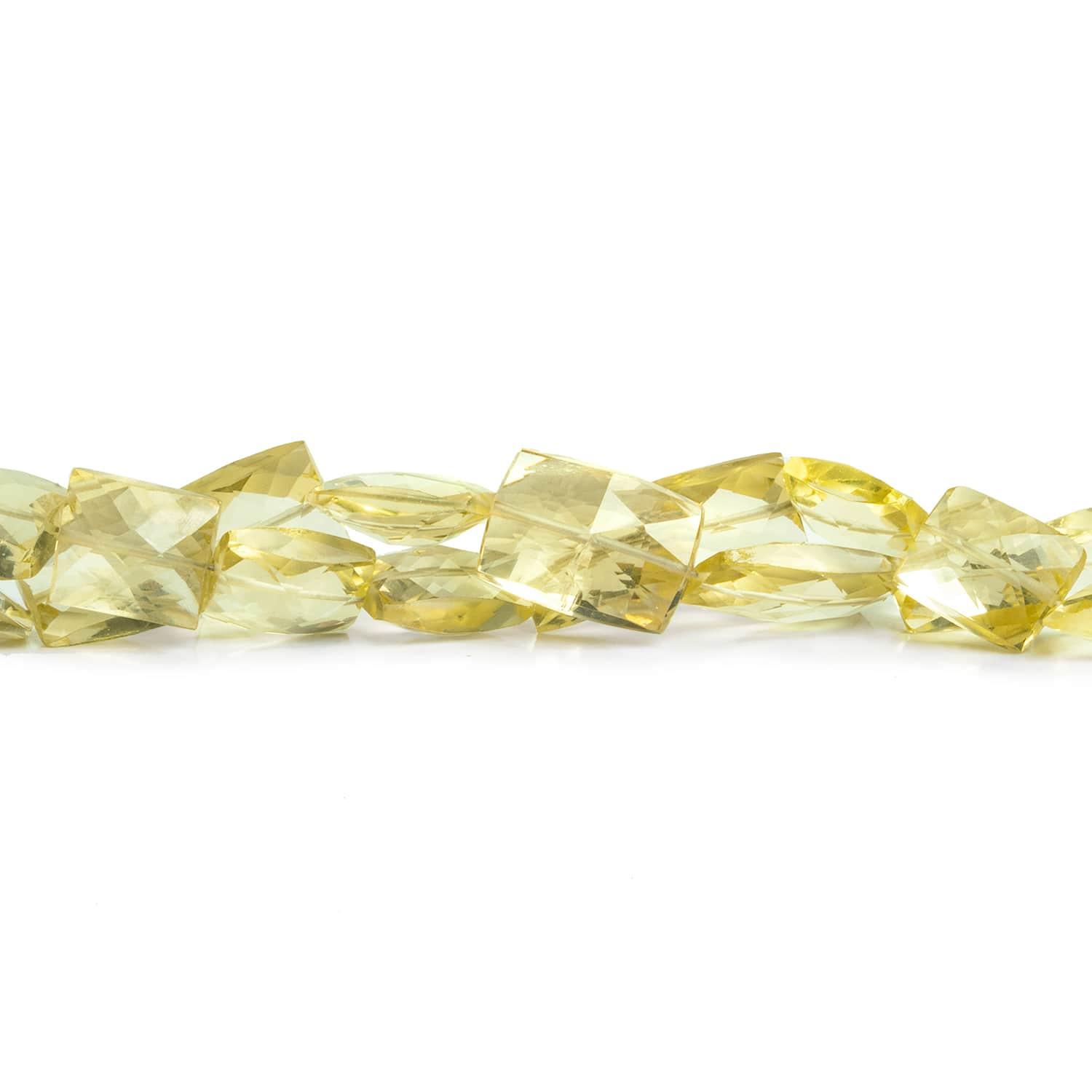 Lemon Quartz Faceted Rectangles 8 inch 20 beads - The Bead Traders