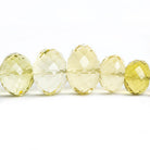 Lemon Quartz Faceted Rondelle Beads 7.5 inch 24 pieces - The Bead Traders
