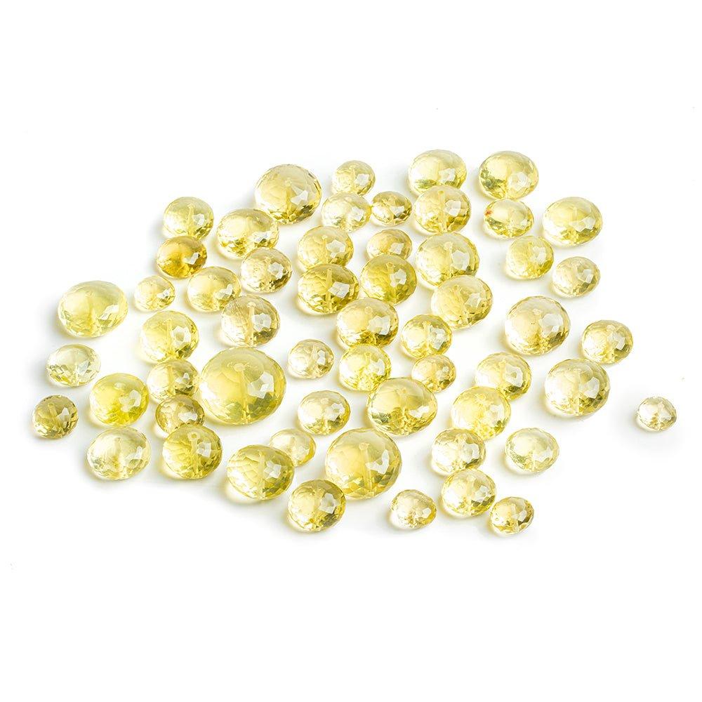 Lemon Quartz Faceted Rondellle Beads 56 pieces - The Bead Traders