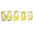 Lemon Quartz Faceted Teardrop Beads 7.5 inch 15 pieces - The Bead Traders