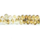 Lemon Quartz Faceted Teardrop Beads 8 inch 85 pieces - The Bead Traders