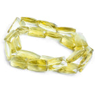 Lemon Quartz Fancy Faceted Rectangle Beads 20 inch 21 pieces - The Bead Traders