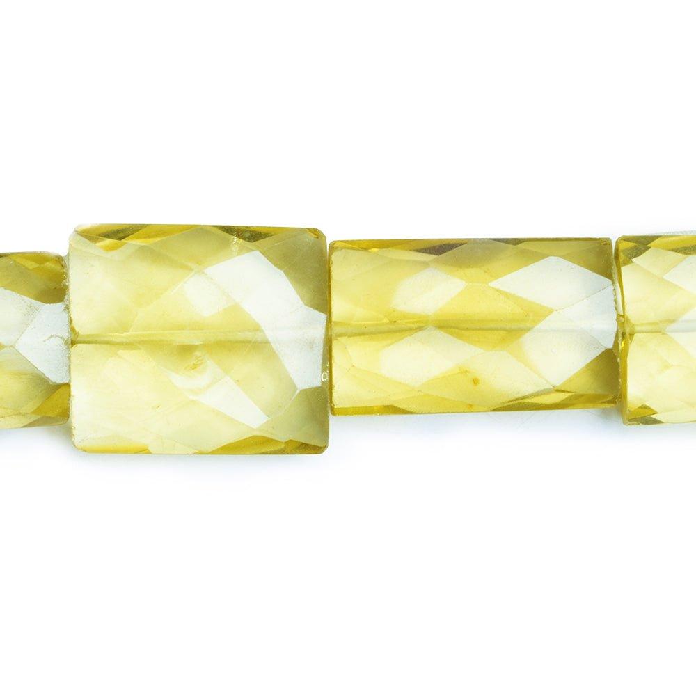 Lemon Quartz Fancy Faceted Rectangle Beads 20 inch 21 pieces - The Bead Traders