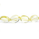 Lemon Quartz Plain Oval Beads 16 inch 46 pieces - The Bead Traders