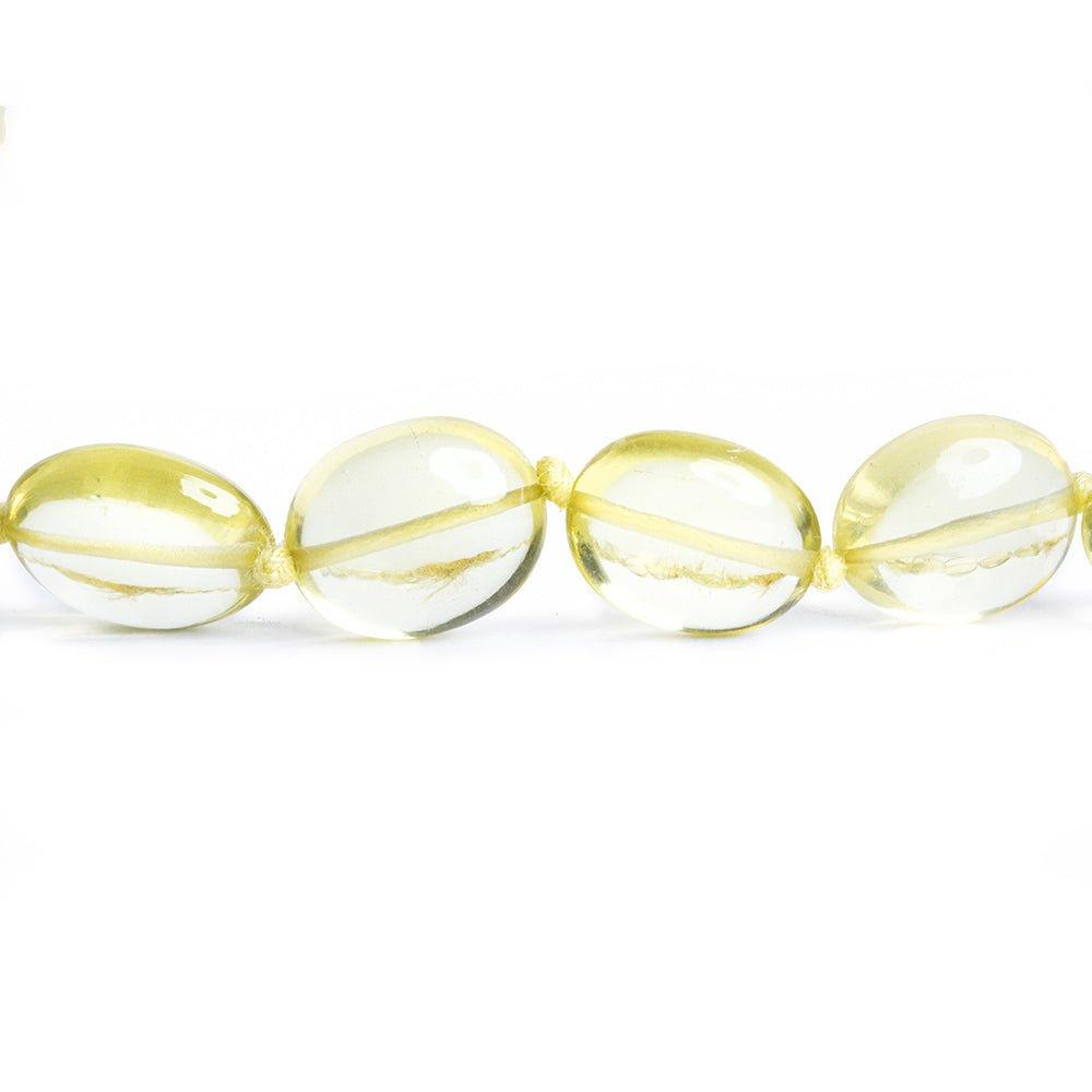 Lemon Quartz Plain Oval Beads 16 inch 46 pieces - The Bead Traders