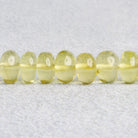 Lemon Quartz Plain Rondelle Beads 8 inch 35 pieces - The Bead Traders