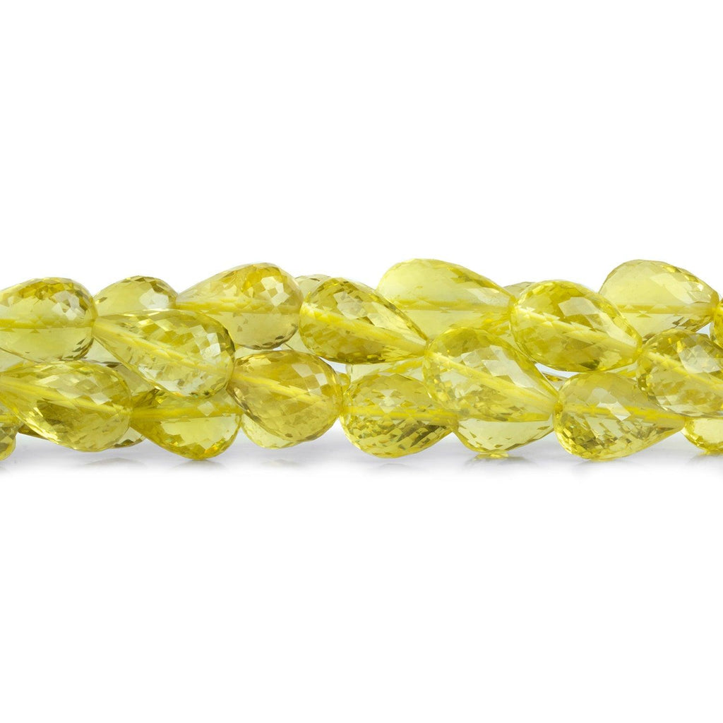 Lemon Quartz Straight Drilled Teardrops 16 pieces 33 pieces - The Bead Traders