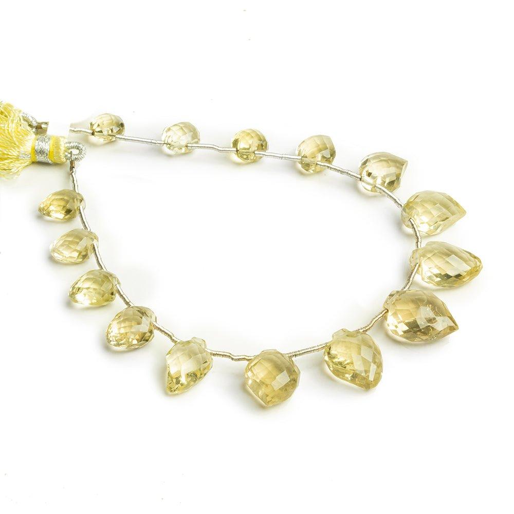 Lemon Quartz Top Drilled Fancy Shape Beads 7 inch 15 pieces - The Bead Traders