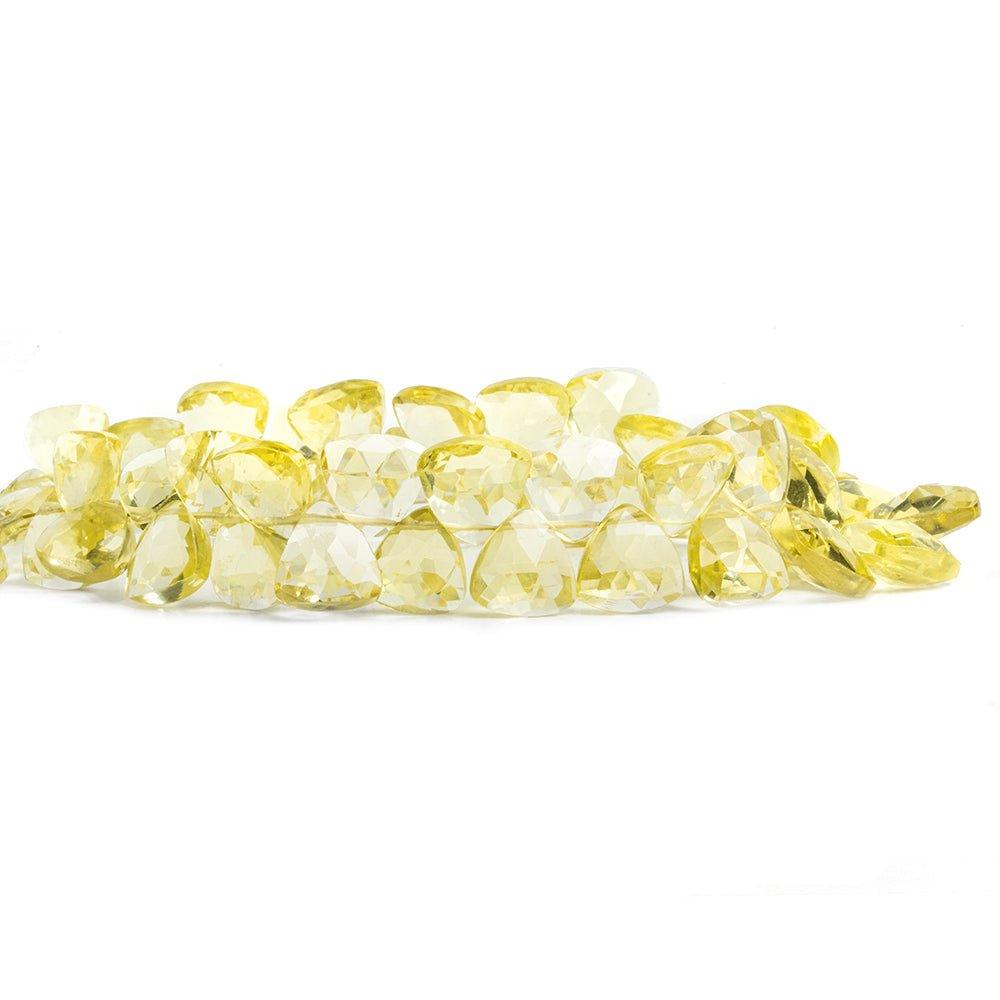 Lemon Quartz Top Drilled Triangle Beads 8 inch 48 pieces - The Bead Traders