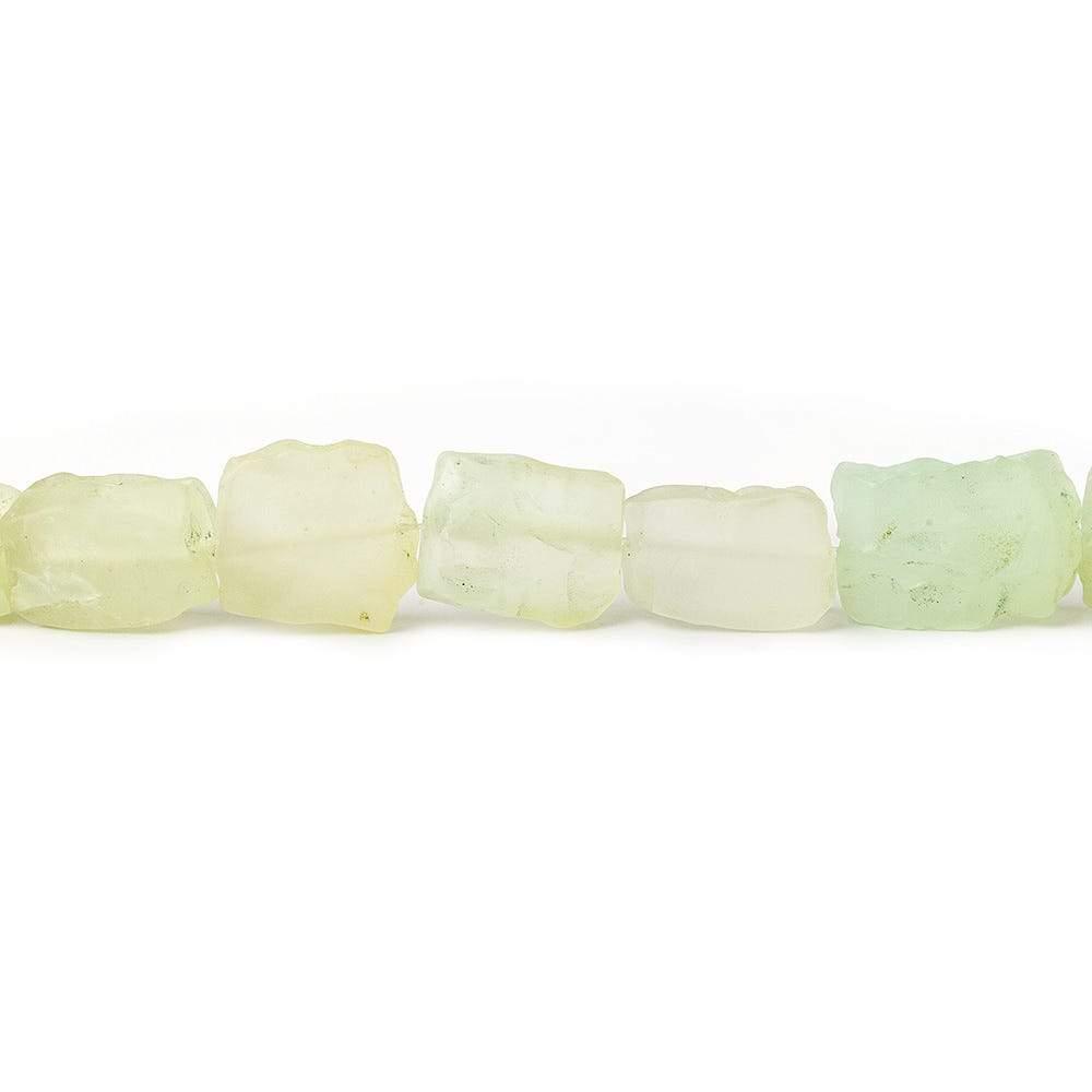 Lemon Yellow Agate Tumbled Chip Hammer Faceted Rectangle Beads 8 inch 15 pieces - The Bead Traders